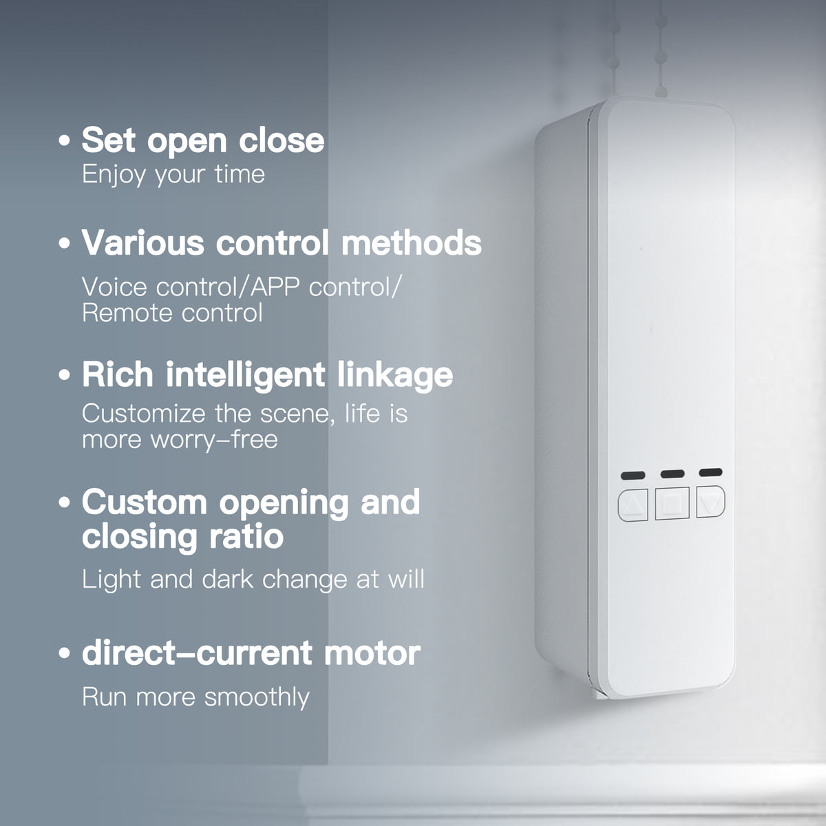 Smart blind motor with RF remote control